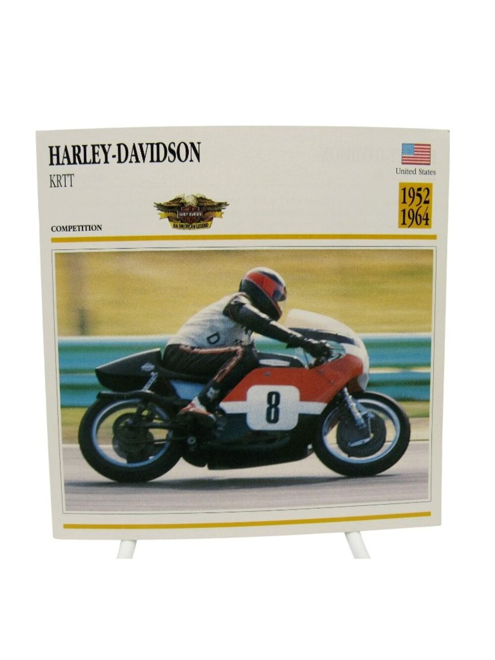 Harley Davidson KRTT 1952 United States Atlas Motorcycle Card